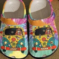 Camping Crocs 3D Shoes Hippie Girl Crocs Crocband Clog Camping Water Shoes Gift For Camper Lover Gift For Her