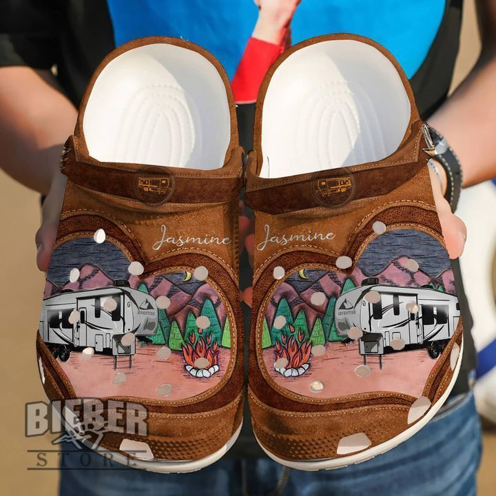 Camping Personalized Love Crocs Clog Shoes