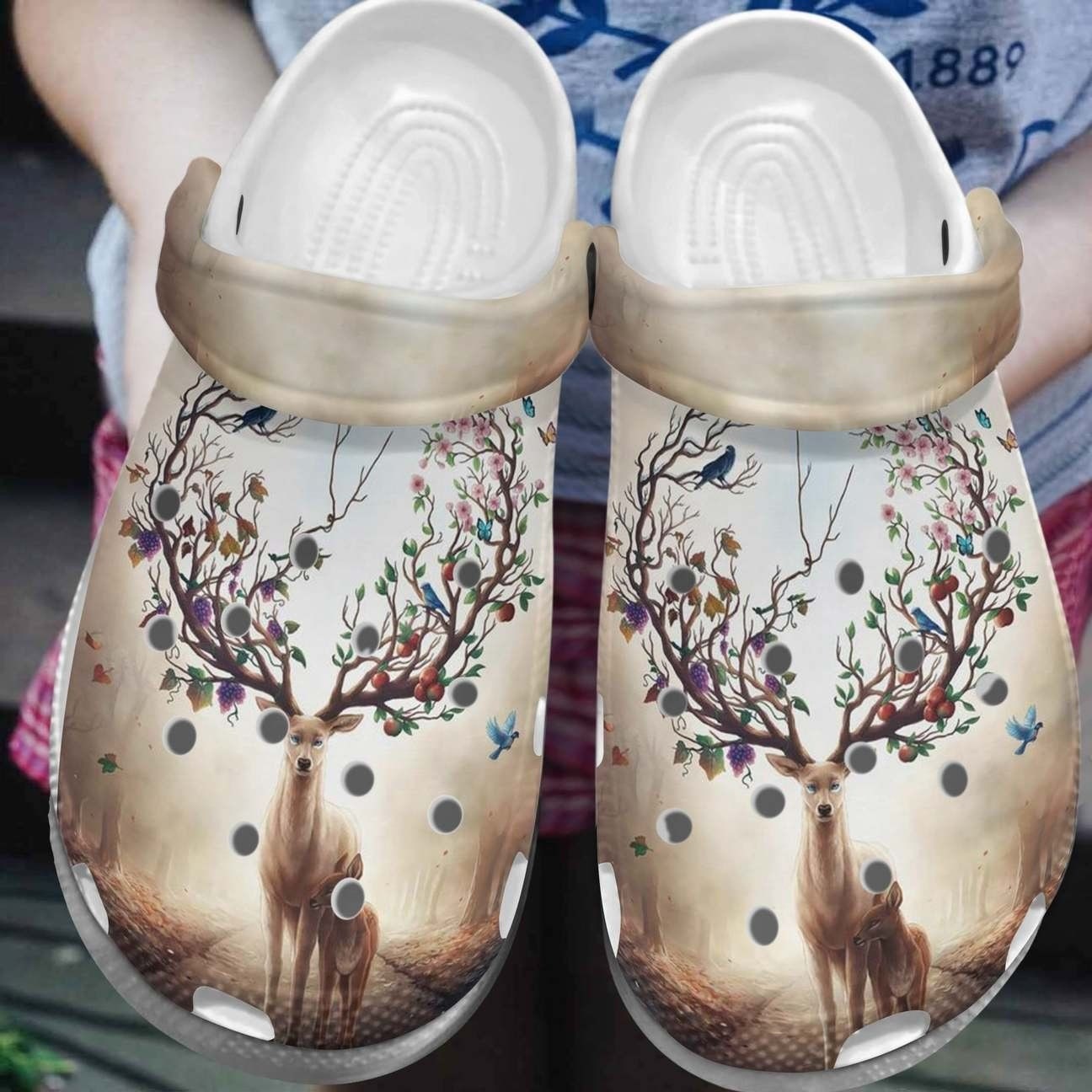 Hunting Personalized Clog Custom Crocs Comfortablefashion Style Comfortable For Women Men Kid Print 3D Stunning Deer