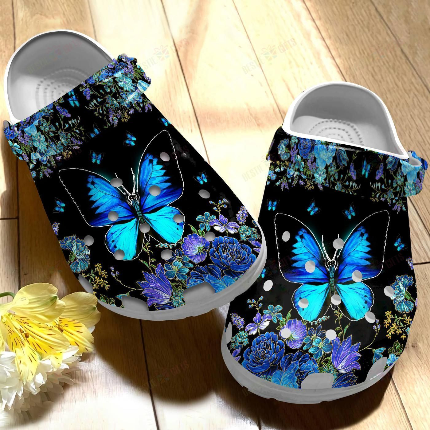 Butterfly Crocs Classic Clogs Shoes