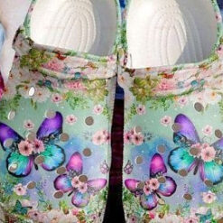 Butterfly Flower Crocs Crocband Clog Clog Comfortable Classic Clog Water Shoes Comfortable For Mens And Womens