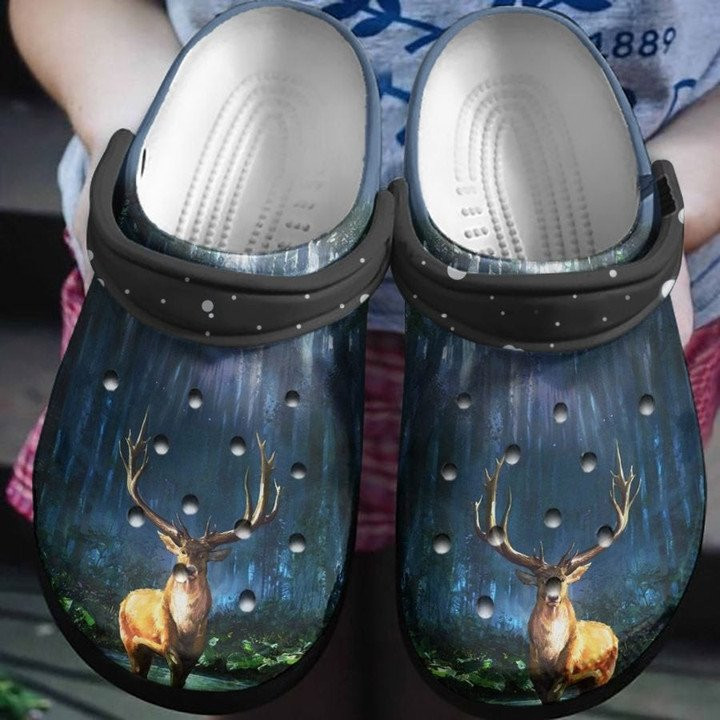 Falling Star Deer in Night Shoes Crocs Clog