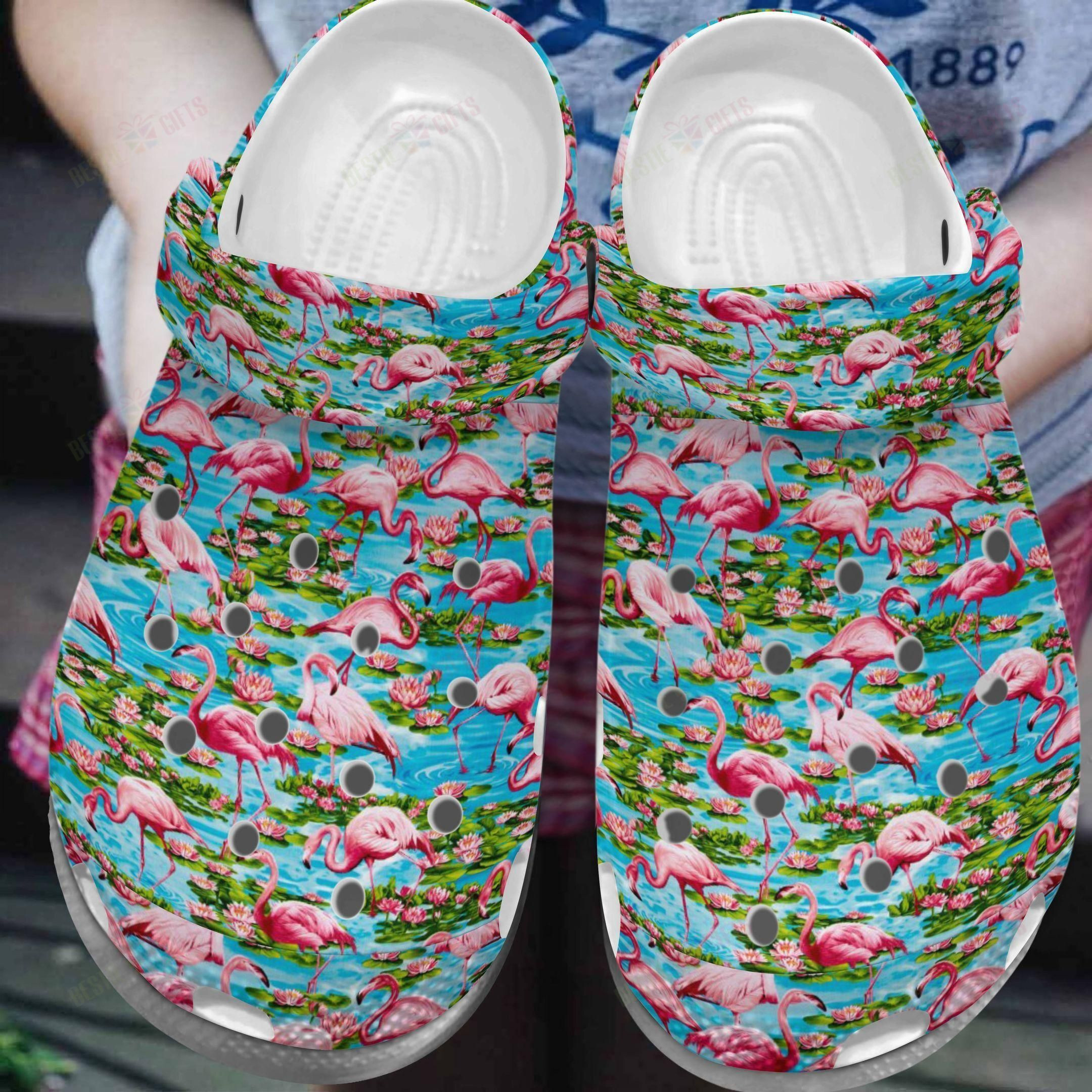 Flamingo Crocs Classic Clog Tropical Flamingo Shoes