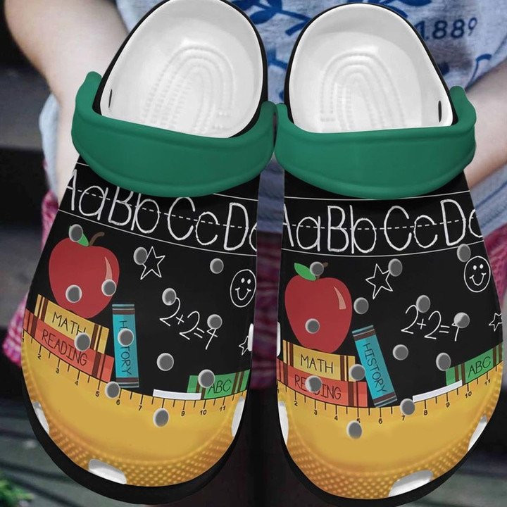 School Kid Croc Shoes Teacher Apple School Crocbland Clog