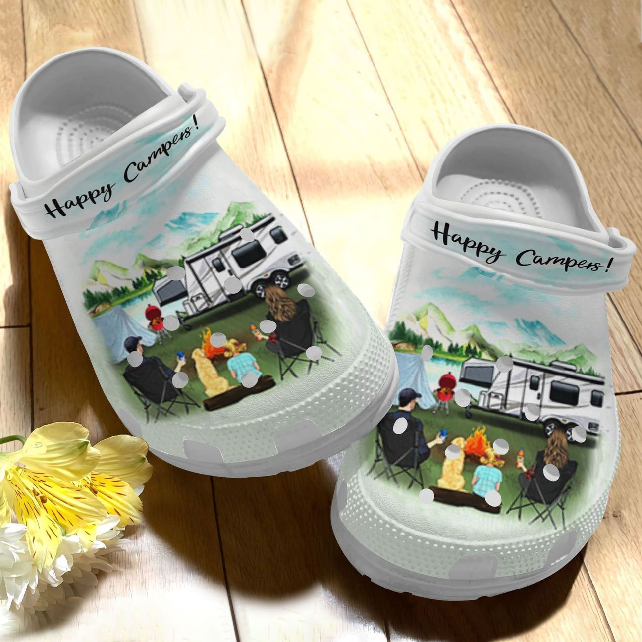 Camping Personalize Clog Custom Crocs Fashionstyle Comfortable For Women Men Kid Print 3D Happy Campers Family