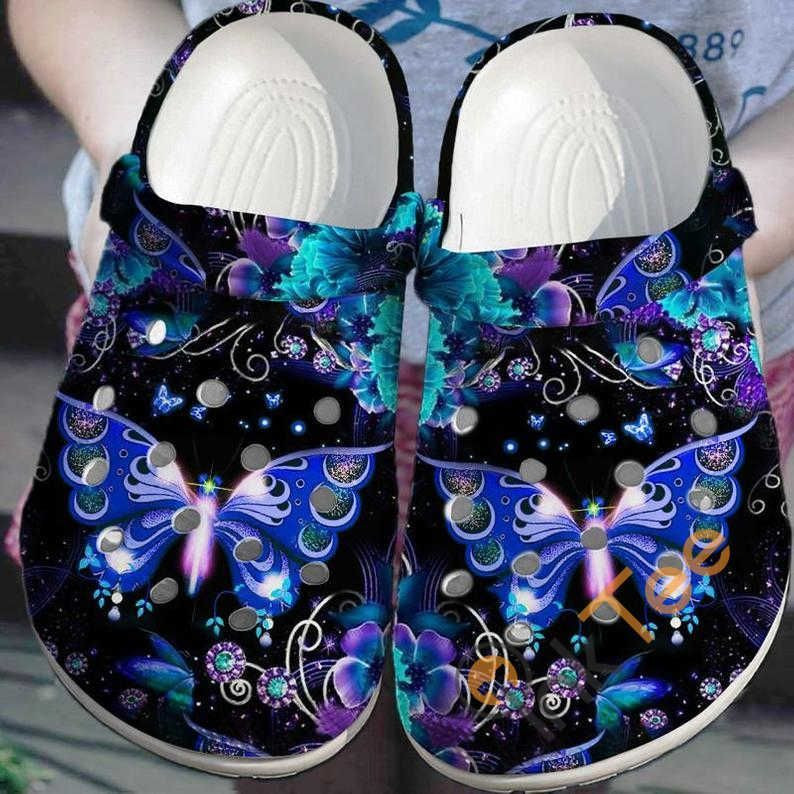 Galaxy Butterfly Crocs Clog Shoes