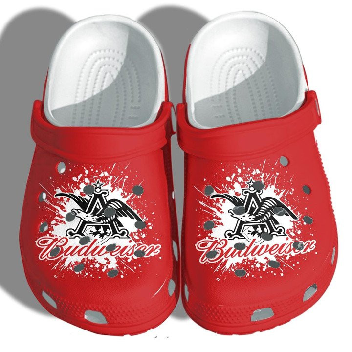 Budweiser Funny Custom Crocs Classic Clogs Shoes For Men Women Beer Drinkin Outdoor Shoe