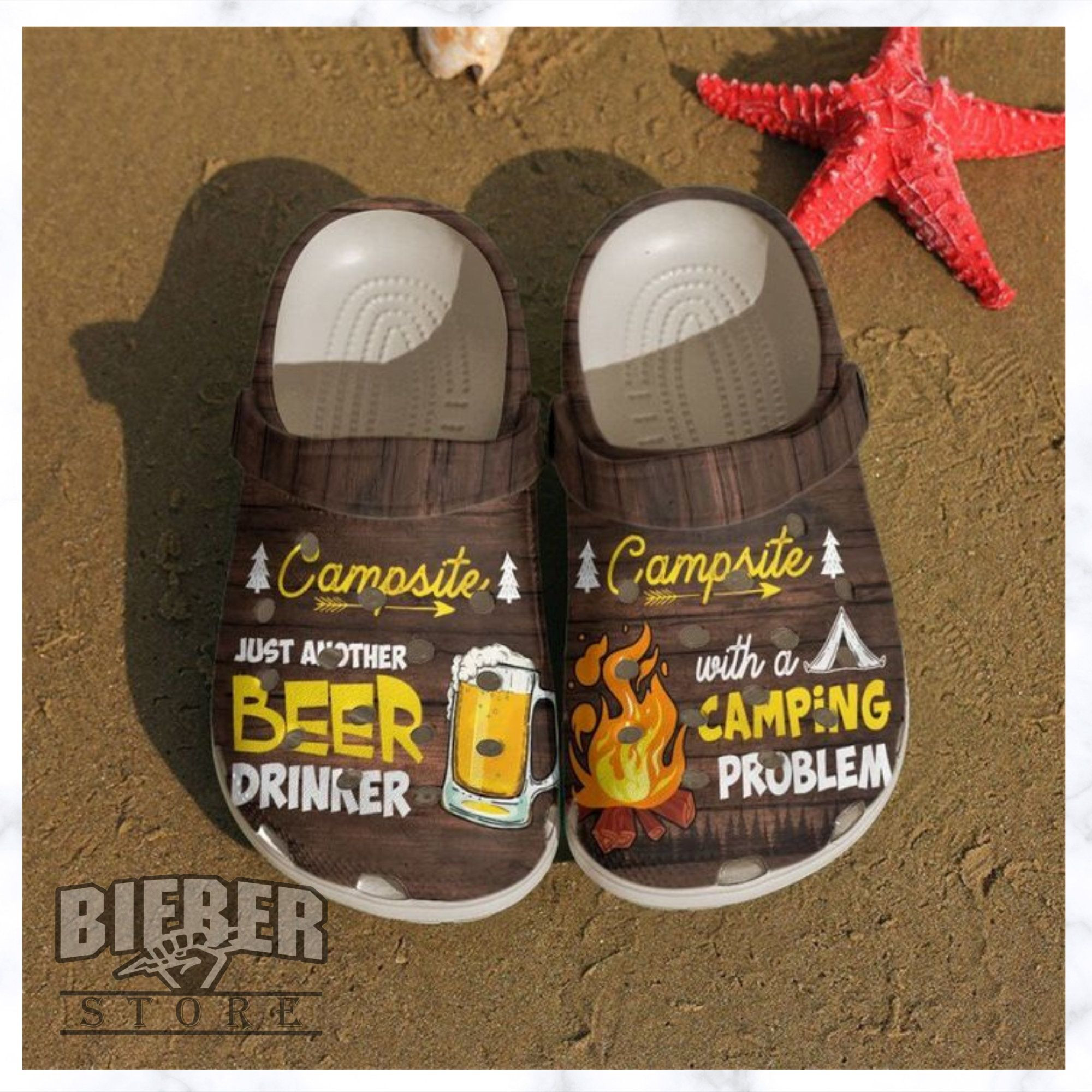 Camping Beer And Campfire Crocs Clog Shoes