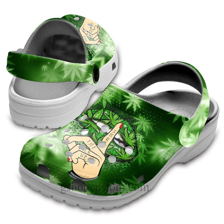 Weed Lip Funy Croc Shoes For Women Funny Lipstick Weed Shut Up Crocs Clogs Hippie Gift Girl Mothers Day