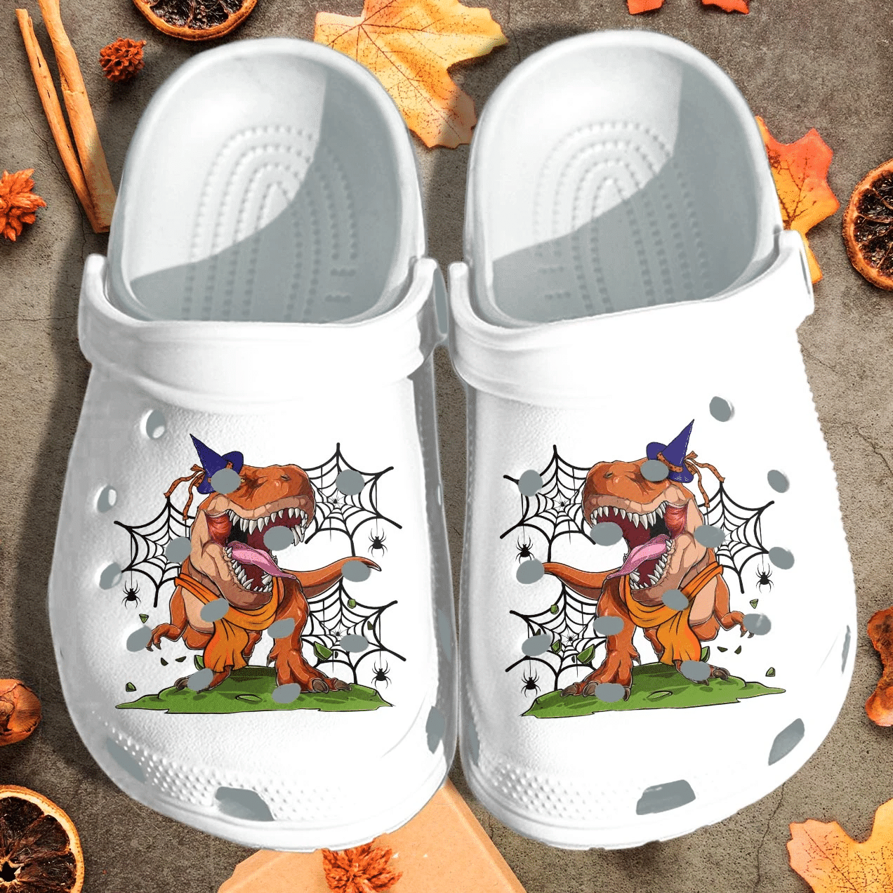 Witch Saurus Shoes Clog Dinosaur Halloween Cartoon Crocs Crocband Clog