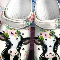 Cow Flowers Crocs Crocband Clog Clog Comfortable For Mens And Womens Classic Clog Water Shoes Comfortable