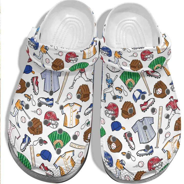 Cartoon Baseball Ball Cap Batter Crocs Classic Clogs Shoes Baseballer Custom Crocs Classic Clogs Shoes Gift For Men Women