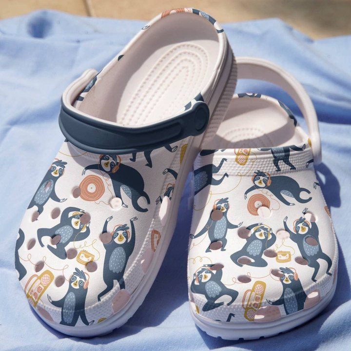Sloth Chill Crocs Shoes Happy Animal Clogs Gift For Son Daughter Chill