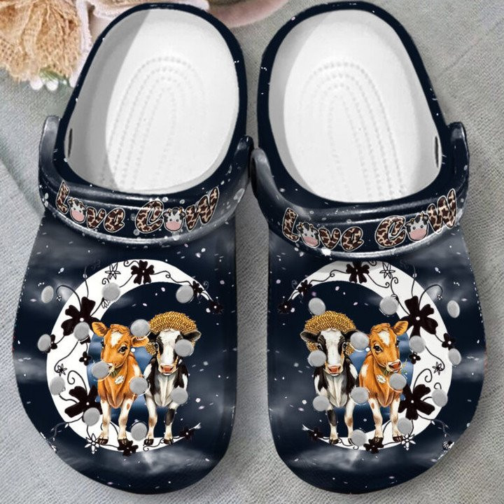 Cows Moonlight Clogs Crocs Shoes Gift For Son Daughter CW