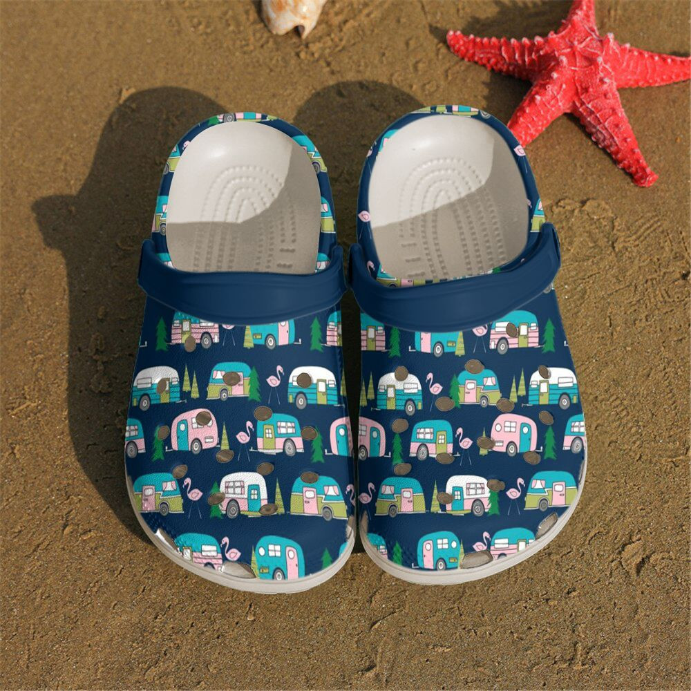 Camping Personalized Clog Custom Crocs Comfortablefashion Style Comfortable For Women Men Kid Print 3D Flamingo Campers