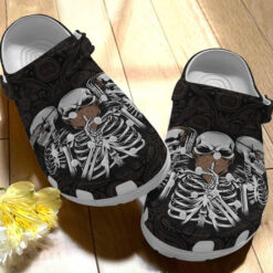 Skull Tattoo Hippie Crocs Classic Clogs Shoes