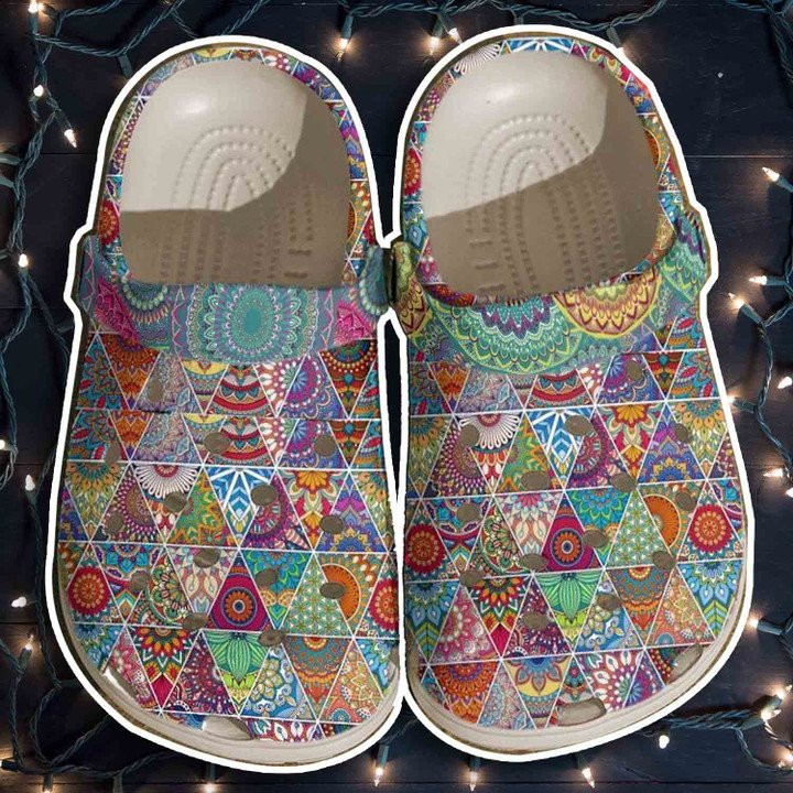 Hippie Bohemian Pattern Crocs Shoes Crocbland Clogs