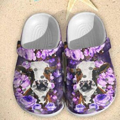 Rose Butterfly Cow Crocs Clog Shoes Crocband Clog Comfortable For Mens And Womens