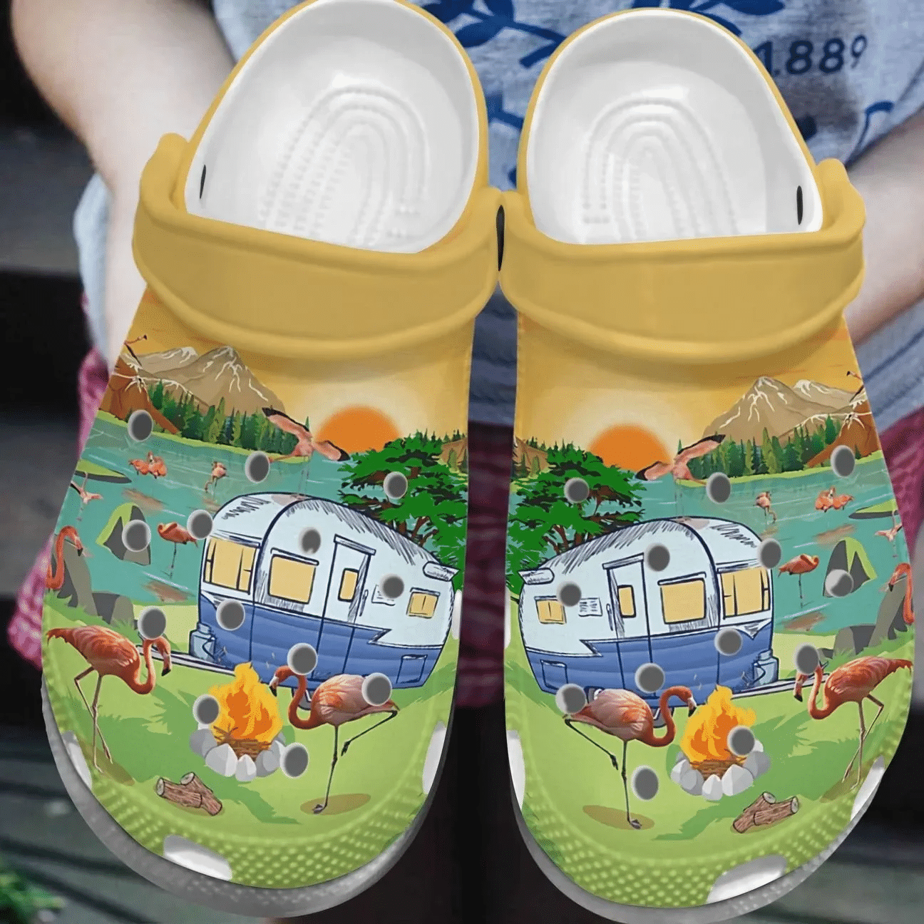 Camping Personalized Clog Custom Crocs Comfortablefashion Style Comfortable For Women Men Kid Print 3D Camping Lovers