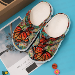 Butterfly Personalized Clog Custom Crocs Comfortablefashion Style Comfortable For Women Men Kid Print 3D Monarch