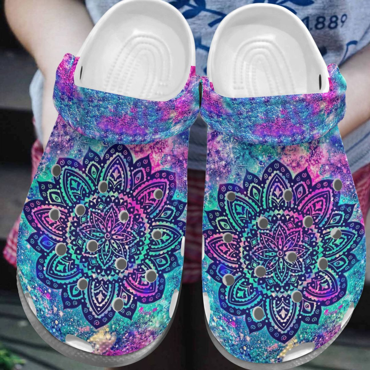 Hippie Personalized Clog Custom Crocs Comfortablefashion Style Comfortable For Women Men Kid Print 3D Amazing Hippie Flower