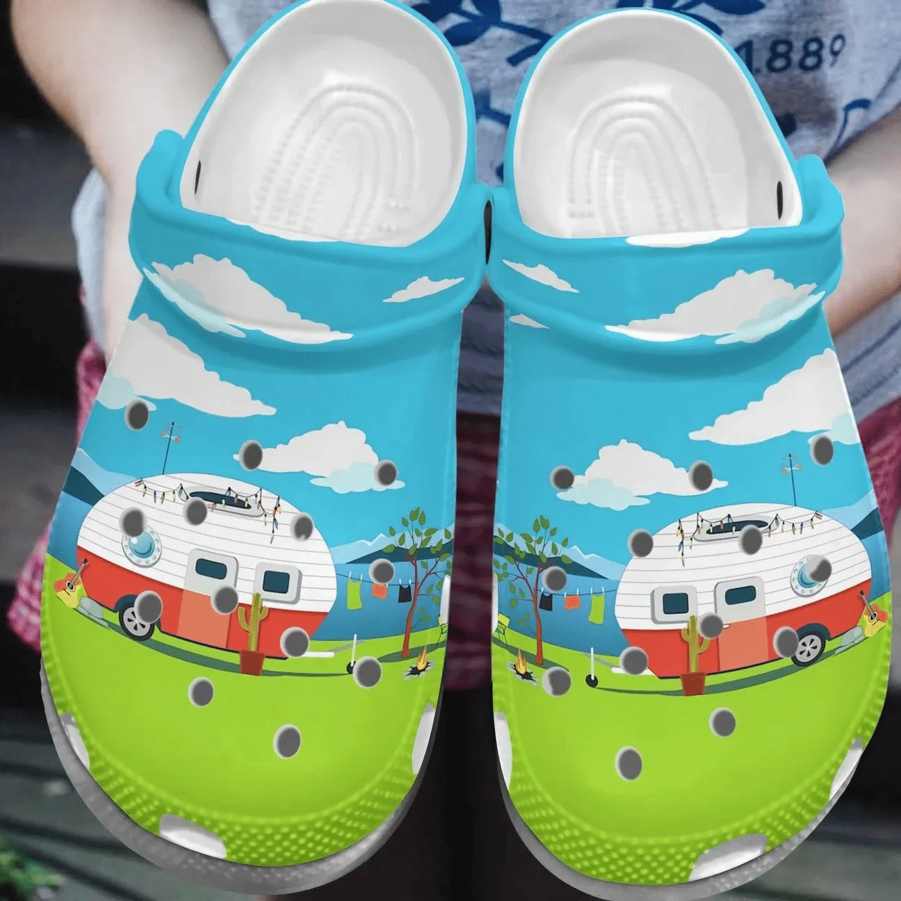 Camping Personalized Clog Custom Crocs Comfortablefashion Style Comfortable For Women Men Kid Print 3D The Van