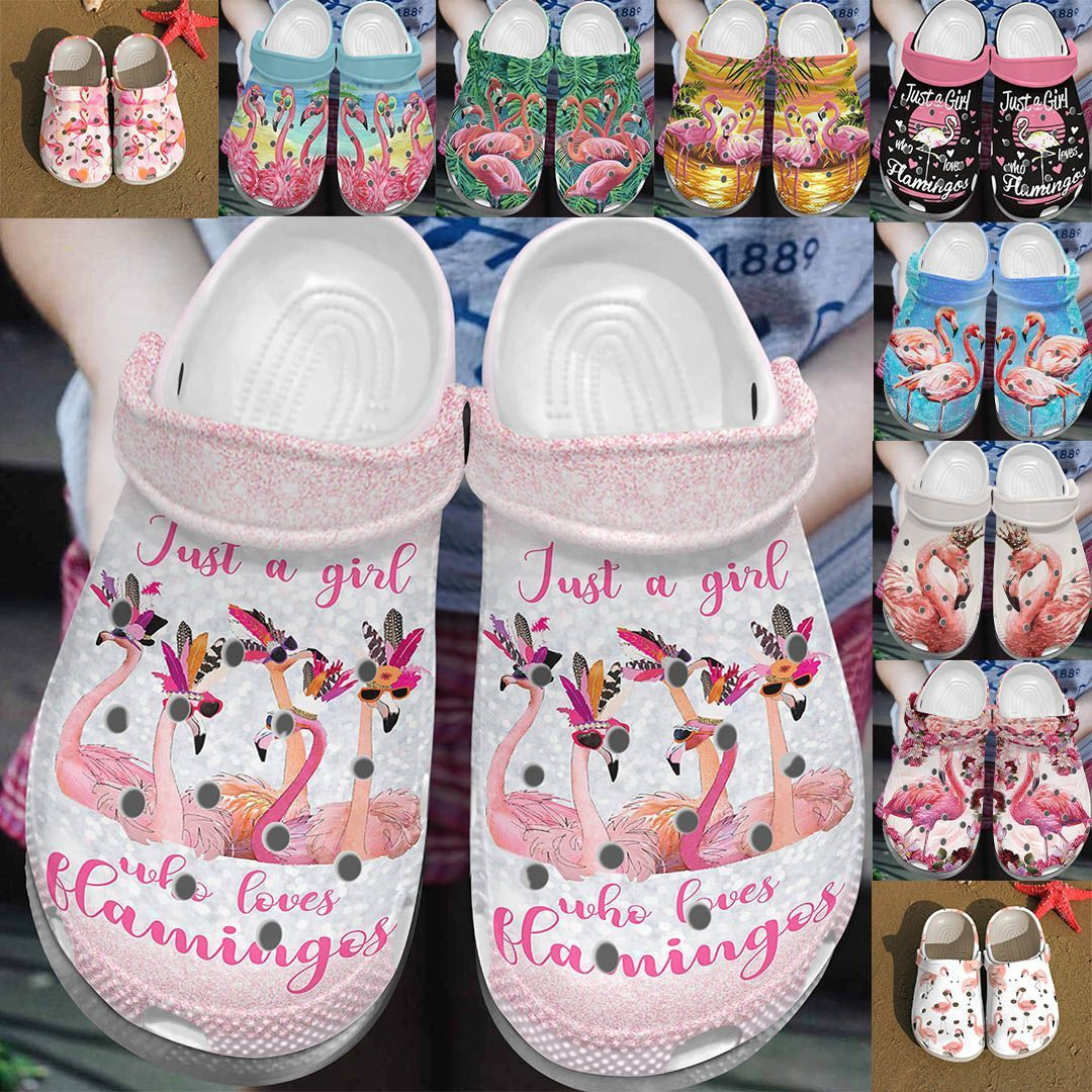 Flamingo Personalize Clog Custom Crocs Fashionstyle Comfortable For Women Men Kid Print 3D Just Love Flamingos