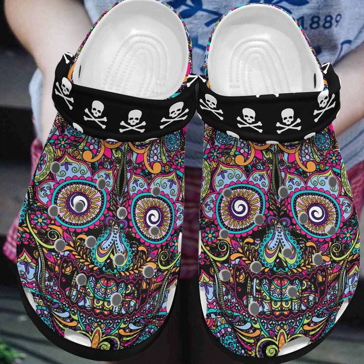 Mexican Sugar Skull Tattoo Crocs Shoes Crocbland Clog