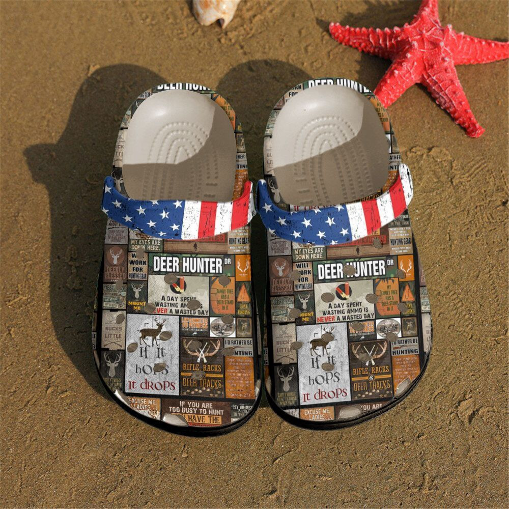 Hunting Personalized Clog Custom Crocs Comfortablefashion Style Comfortable For Women Men Kid Print 3D American Hunter