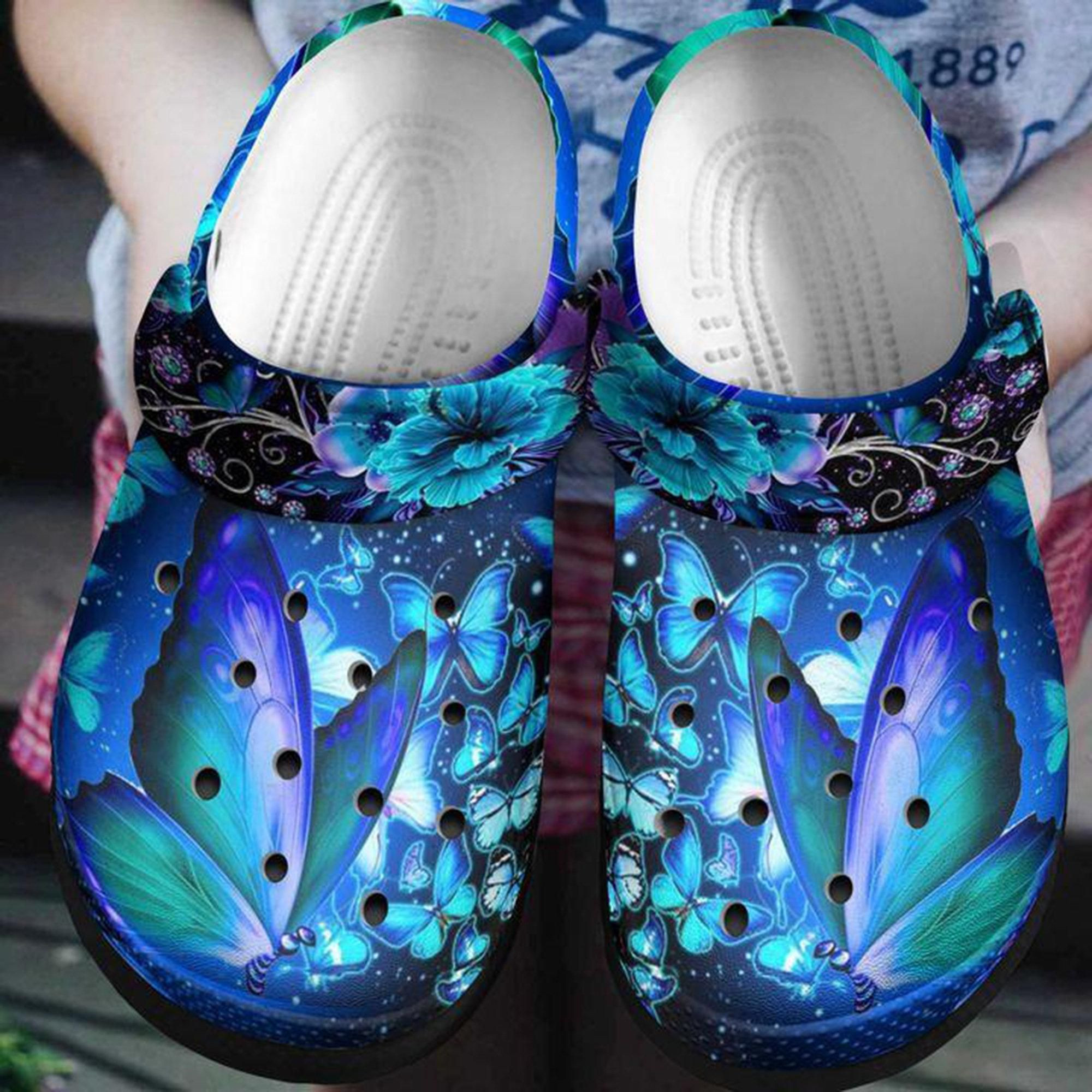 Butterfly Crocs Clog Shoes