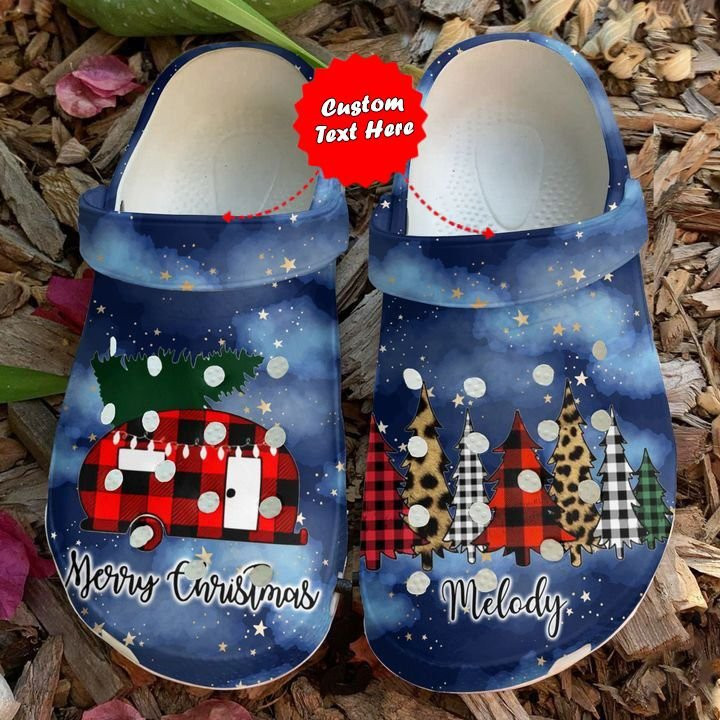 Christmas Crocs Camping Personalized Clog Shoes Thanksgiving Christmas