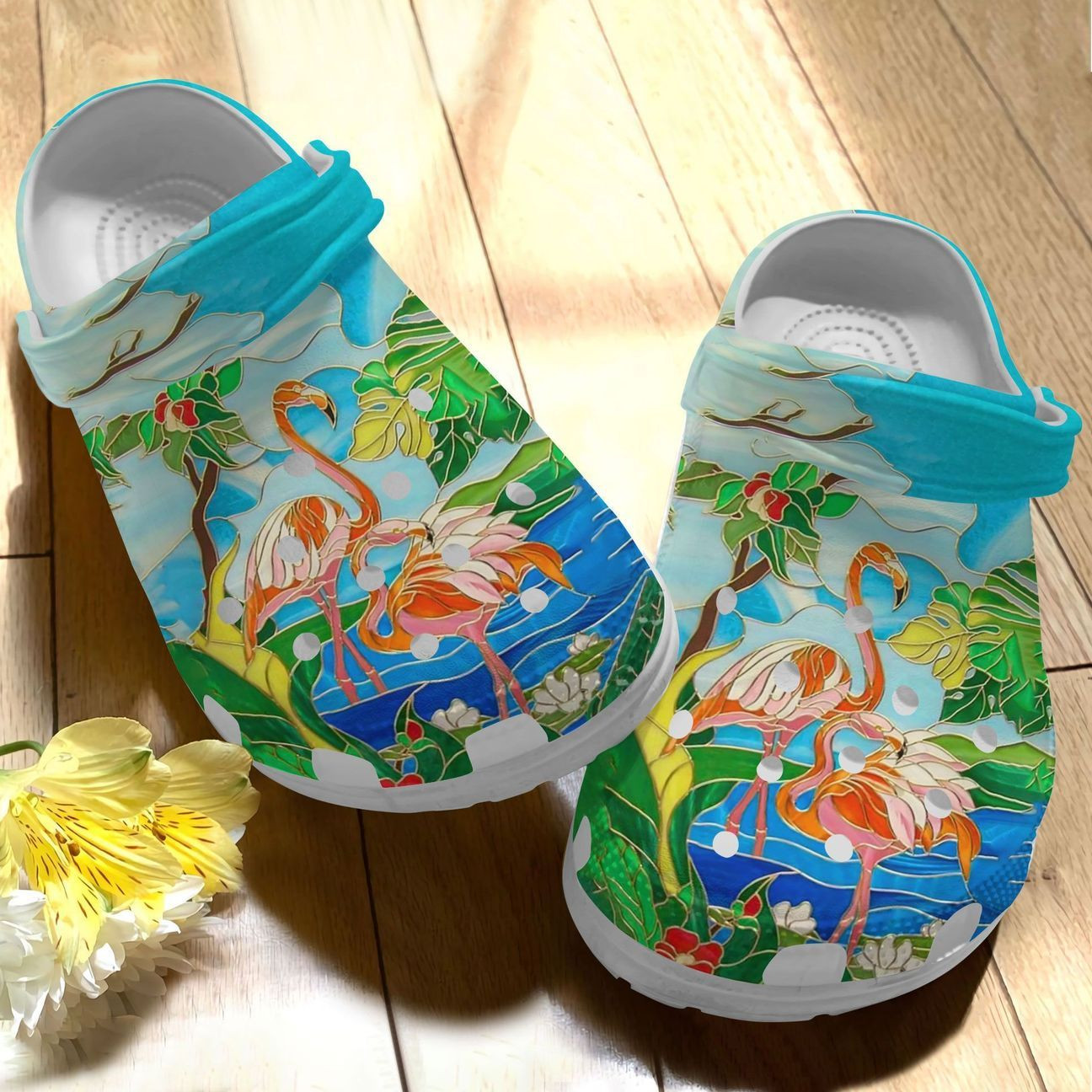 Flamingo Personalize Clog Custom Crocs Fashionstyle Comfortable For Women Men Kid Print 3D Summer Flamingo
