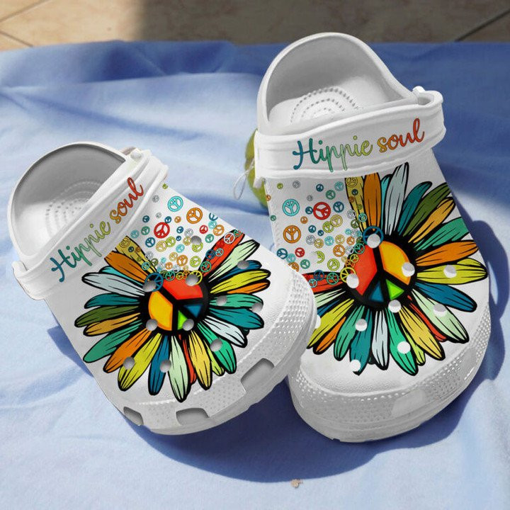 Hippie Soul Floral Clogs Crocs Shoes Gift For Mothers Day HS
