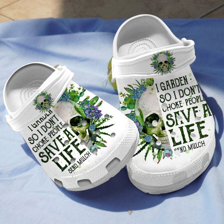 Skull Succulent Save A Life Shoes Crocs Clogs