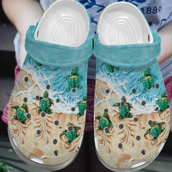 Turtle Baby Beach Ocean Shoes Crocs Clogs For Women Men TT