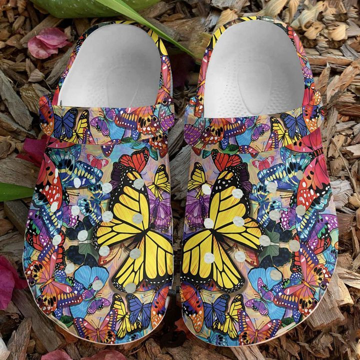 Butterfly Butterflies In Love Crocs Clog Shoes