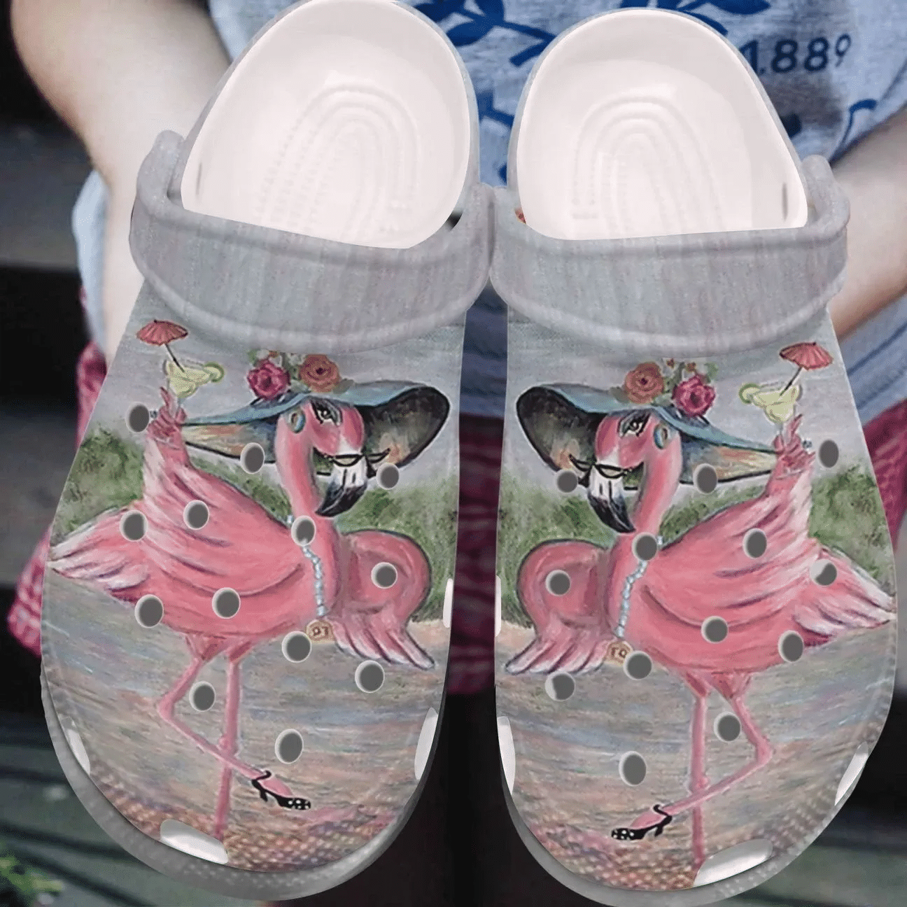 Flamingo Personalized Clog Custom Crocs Comfortablefashion Style Comfortable For Women Men Kid Print 3D Flamingo Lady