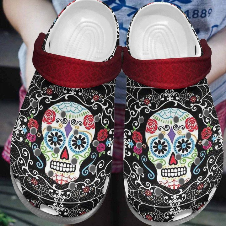 Sugar Skull Tattoo Crocs Flower Skull Shoes Clogs