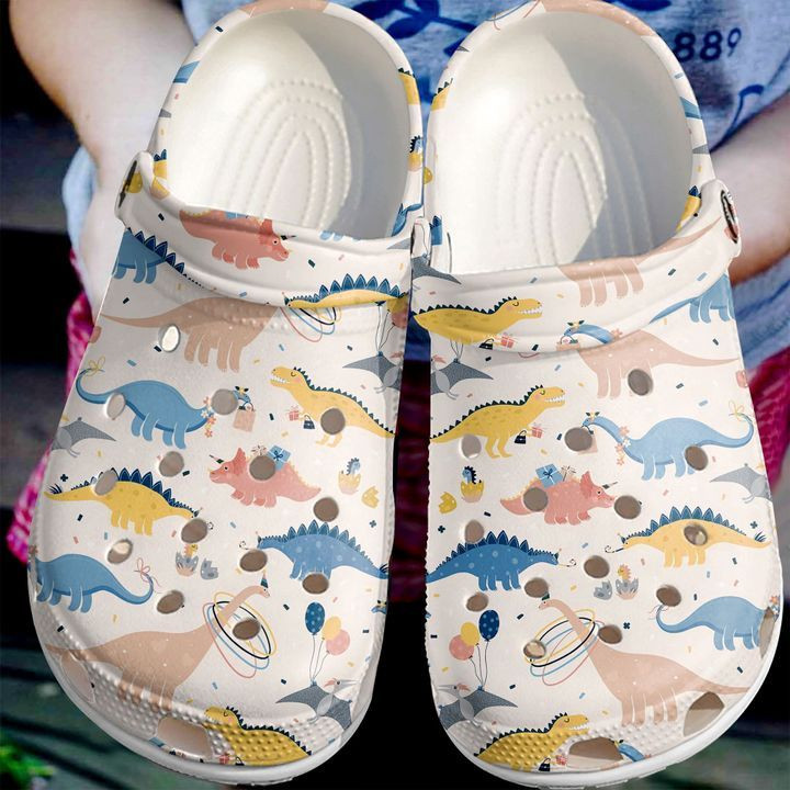 Dinosaur Dino Pattern Crocs Crocband Clog Comfortable For Mens Womens Classic Clog Water Shoes