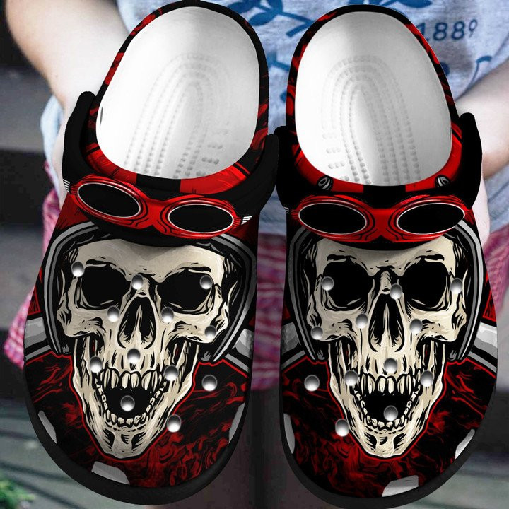 Skull Tattoo And Sun Glasses Clogs Crocs Shoes Gift For Men Boy SK