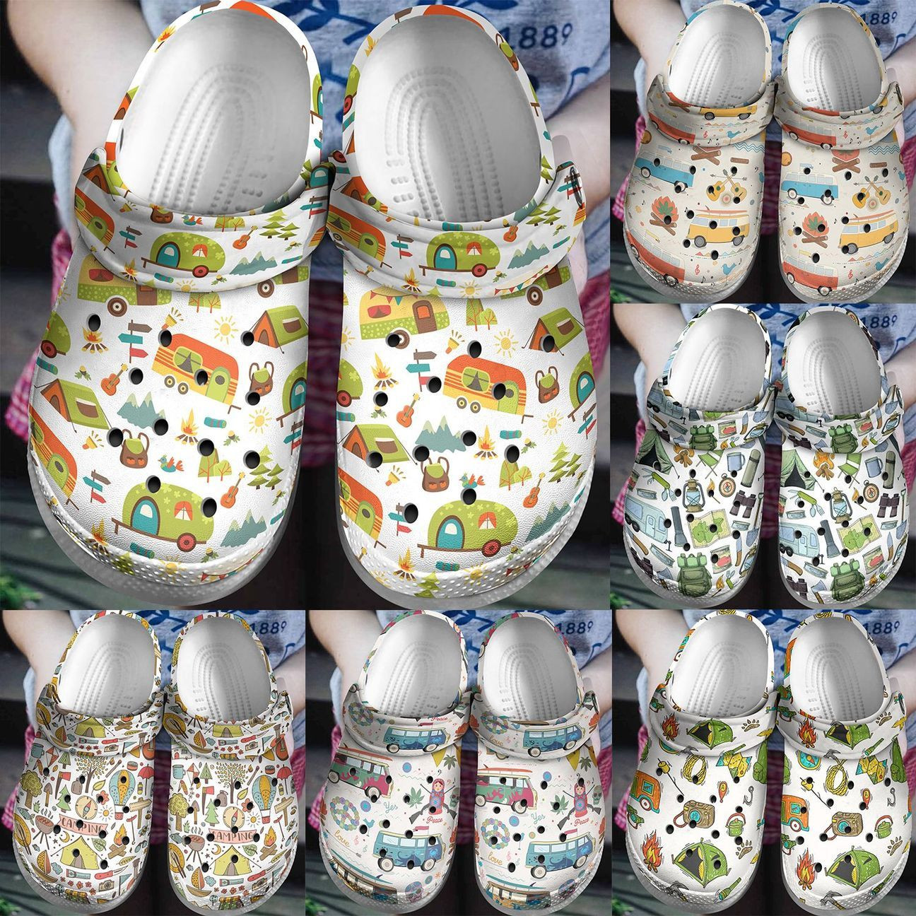 Camping Personalize Clog Custom Crocs Fashionstyle Comfortable For Women Men Kid Print 3D Camping Collection