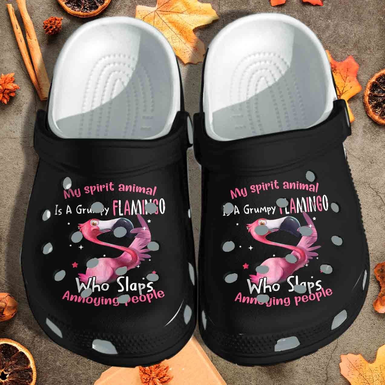 Flamingo My Spririt Animal Shoes Crocs Grumpy Flamingo Clog