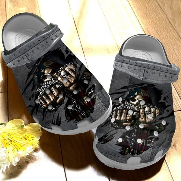 Grim Reaper Game Over USA Clogs Crocs Shoes Gift For Men Boys Grim