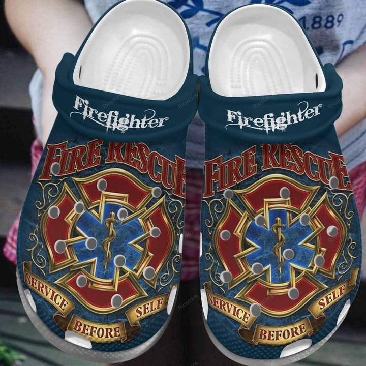 Service Before Self Shoes Fire Rescue Crocs Clogs