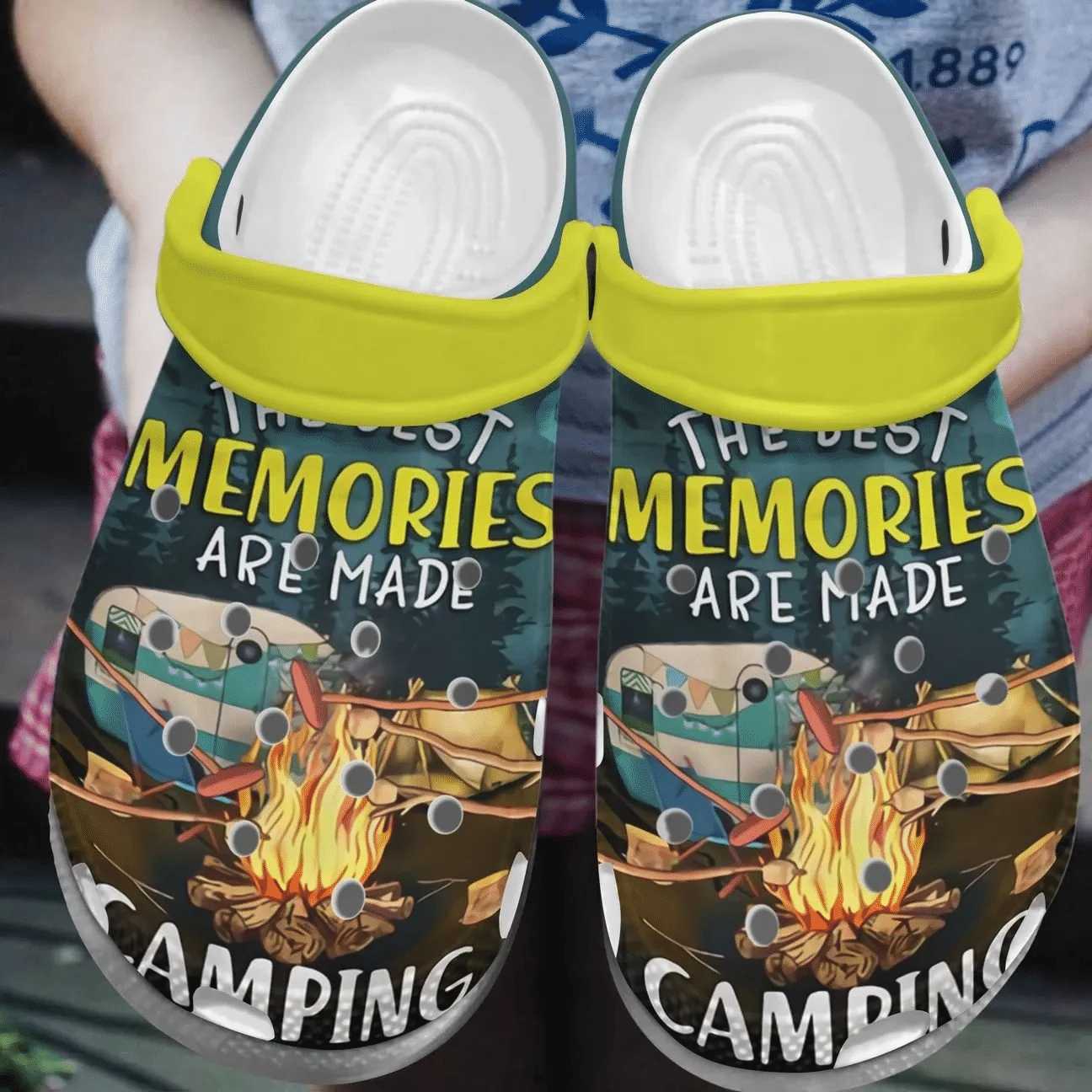 Camping Personalized Clog Custom Crocs Comfortablefashion Style Comfortable For Women Men Kid Print 3D Camping Lovers