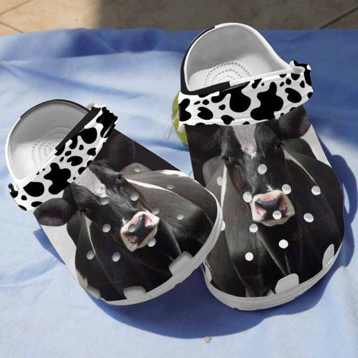 Dairy Cow Portrait Clogs Crocs Shoes