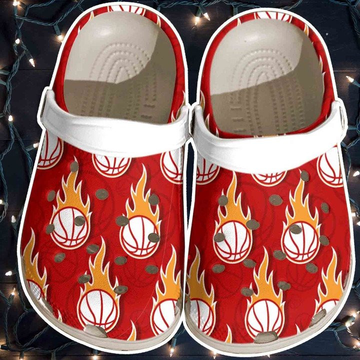 Flaming Hot Baseball Ball Crocs Clogs Shoes For Men Women Baseball