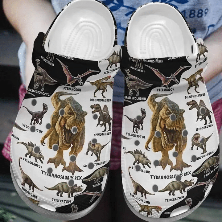 Dinosaur Personalize Clog Custom Crocs Fashionstyle Comfortable For Women Men Kid Print 3D Love Dinosaurs