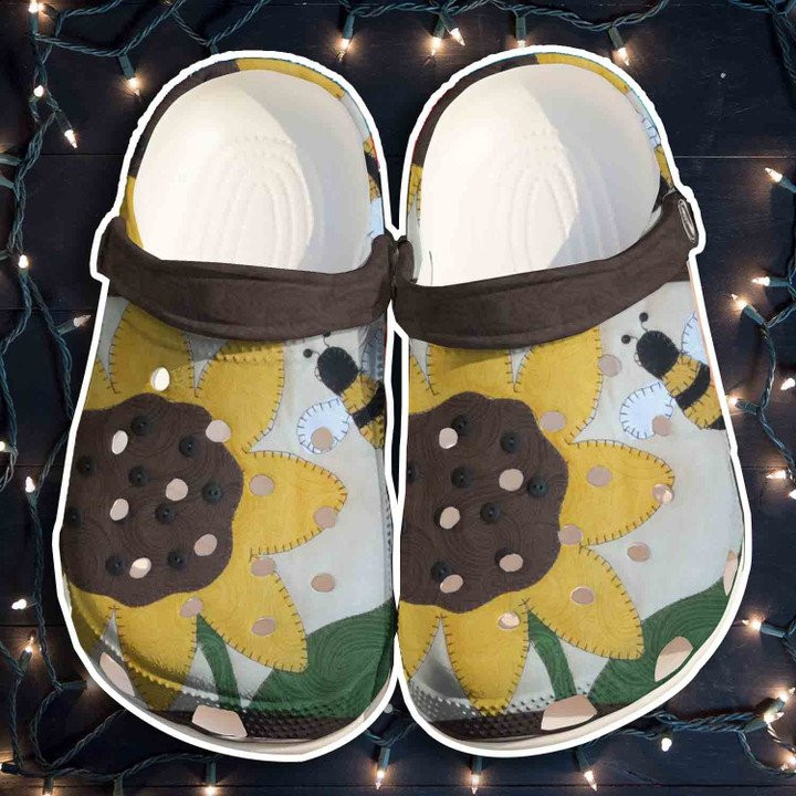 Sunflower Bee Suture Crocs Classic Clogs Shoes For Niece Daughter Sunf