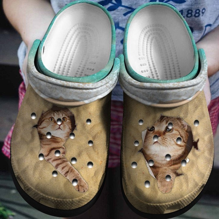 Cat With Soft Shape Bed Shoes Playful Cat Crocs Clog Gift